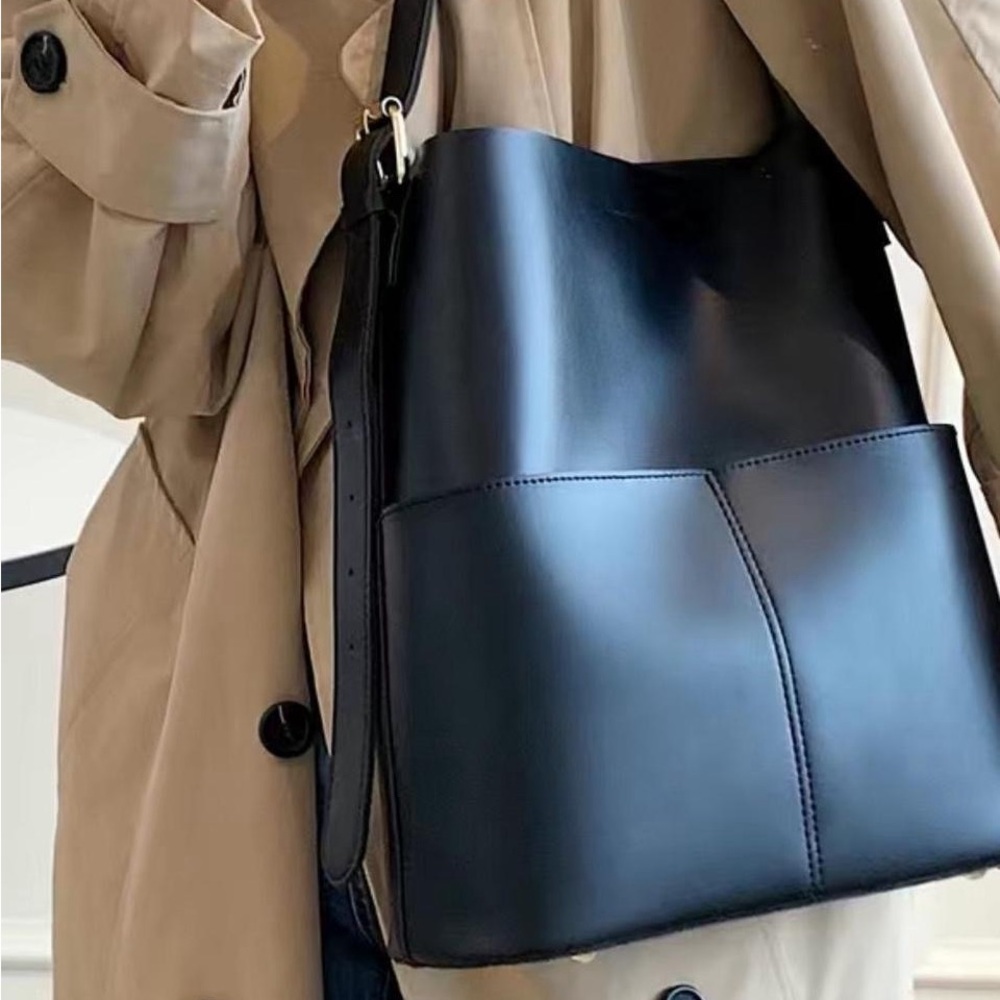 Vegan Leather Bucket Bag